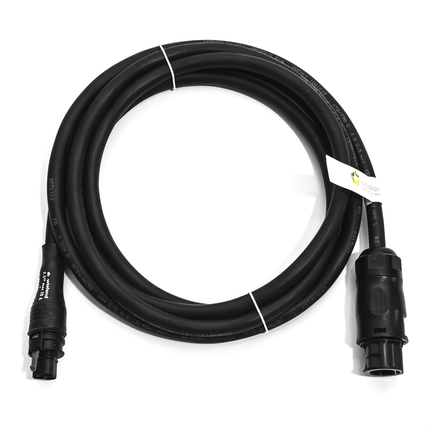 indielux Gummi Anschlussleitung Betteri BC01 Buchse - Stecker RST20I3 CLASSIC 1 m