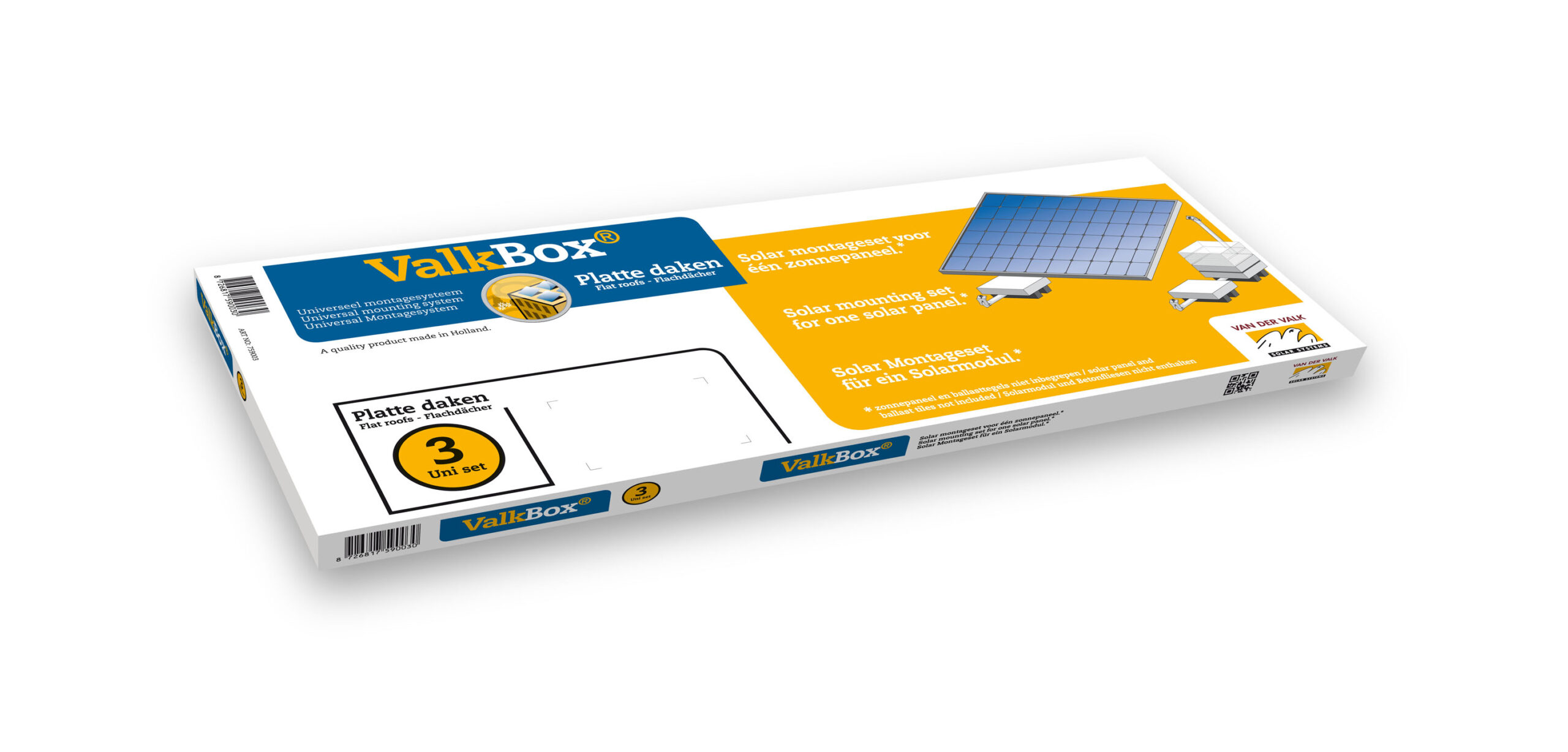 Van der Valk Solar Systems ValkBox 3 20° Flachdach oder Boden Photovoltaik Solarmodul Aufständerung – Bild 2